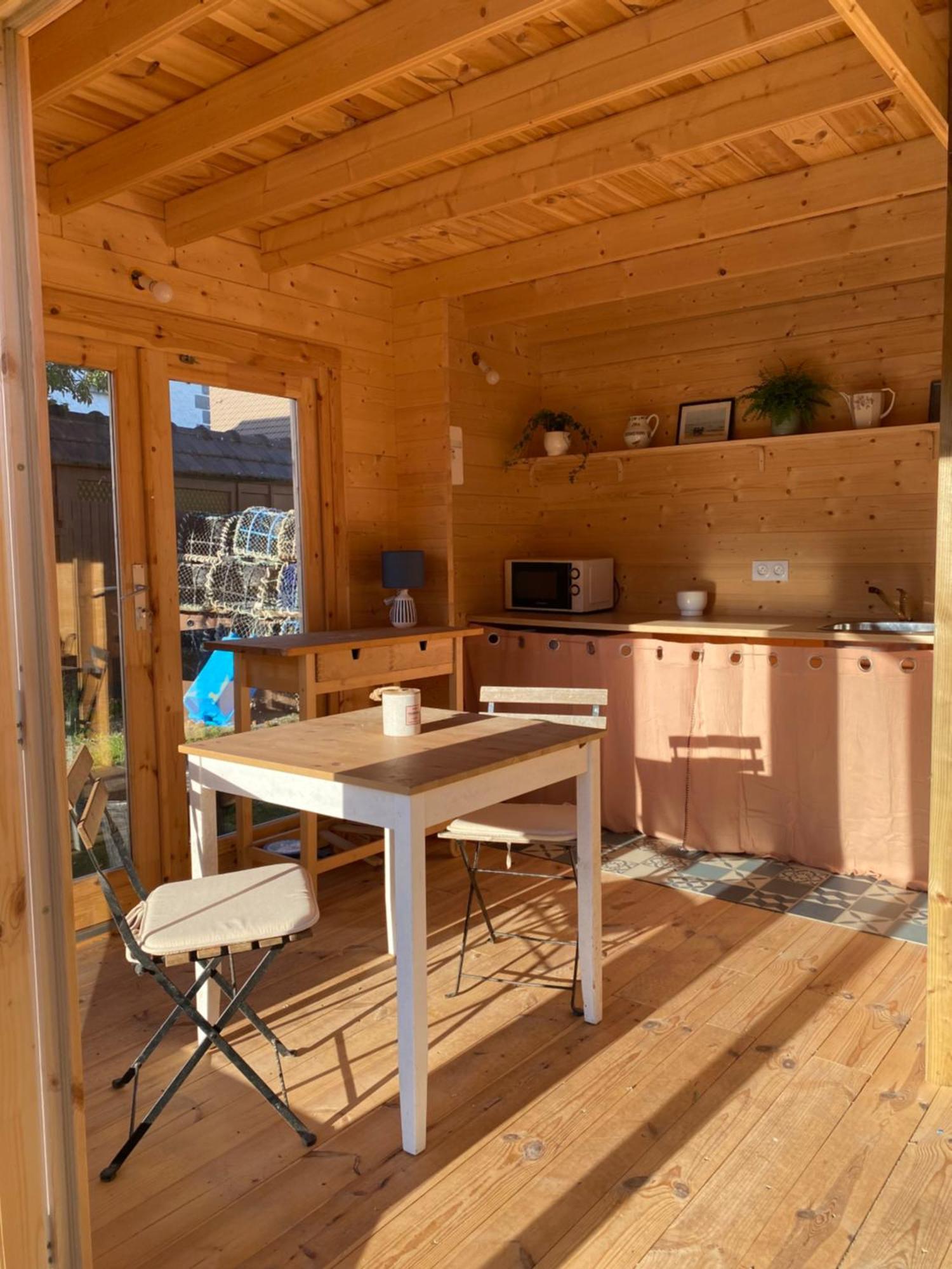 גראנוויל Maison En Bois 1 Chambre 4 Couchages Type Tiny House מראה חיצוני תמונה