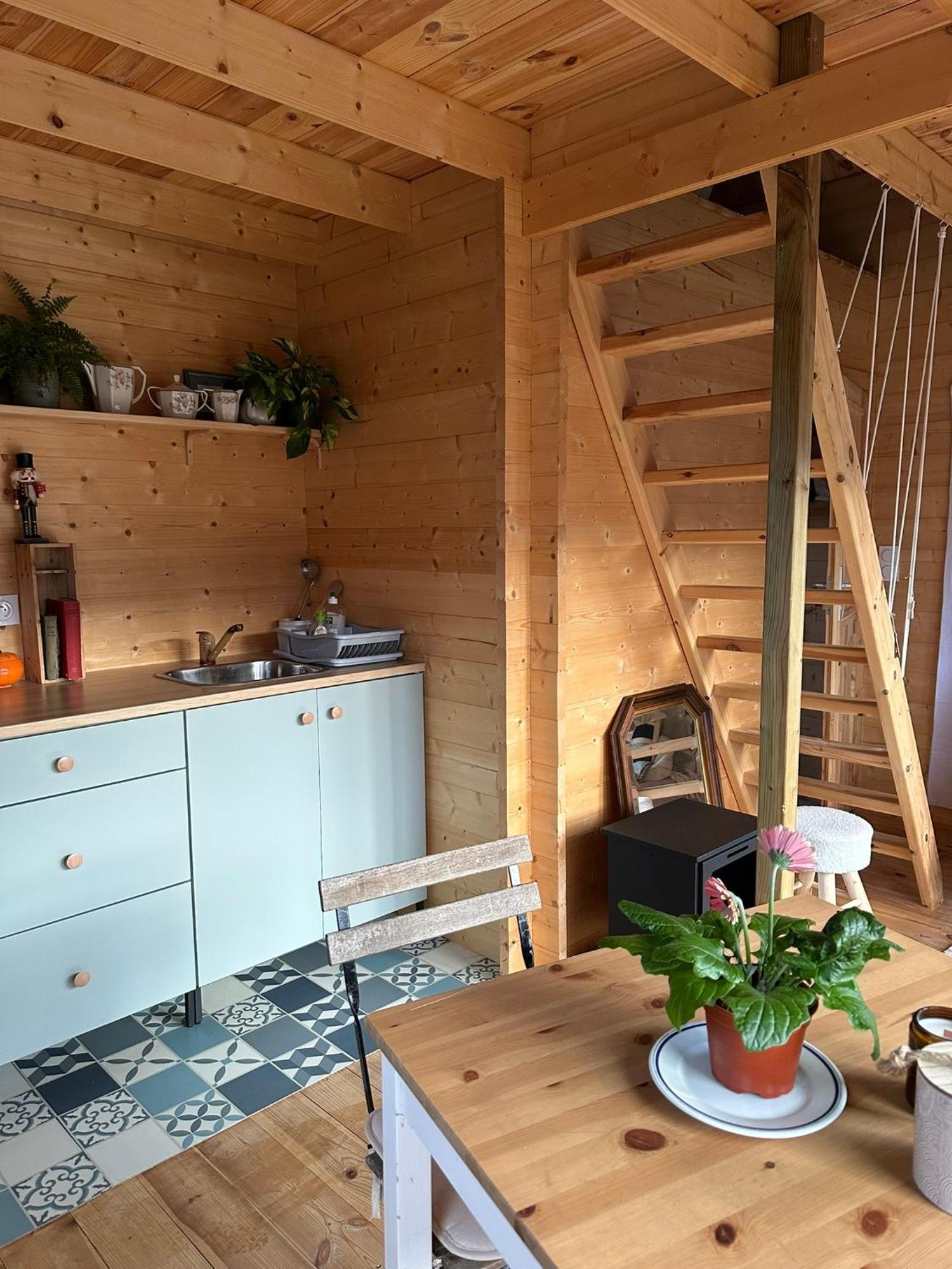 גראנוויל Maison En Bois 1 Chambre 4 Couchages Type Tiny House מראה חיצוני תמונה